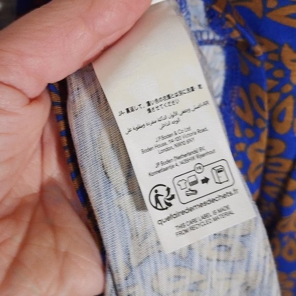 Boden Long Sleeve Dress in Blue and Brown Floral - Picture 4 of 7